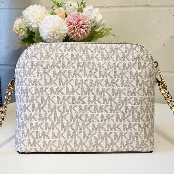 Michael Kors 35F1GTVC6B Jet Set Travel Medium Logo Dome Crossbody Bag - Picture 4 of 8